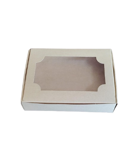 CAJA KRAFT N°12 CON VENTANA AUTOARMABLE 50 UNIDADES