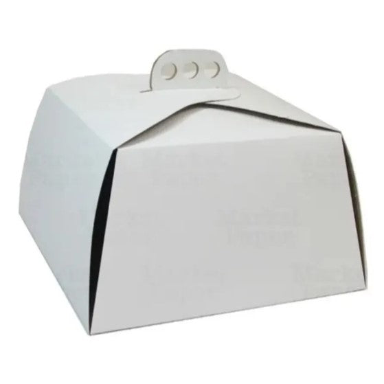 CAJA TORTA GRANDE BLANCA 7 Y 8 ALTO 18cm. 50 UNIDADES