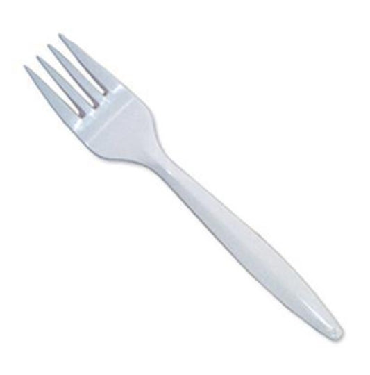 TENEDOR PLASTICO BLANCO 10X100 1000 UNIDADES